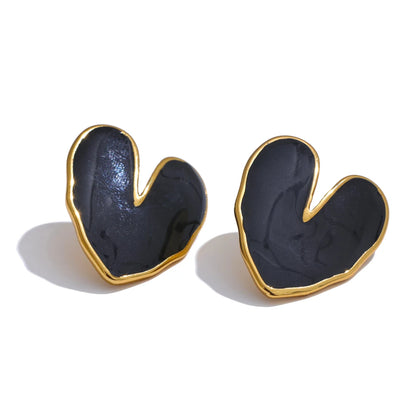 Enamel heart colorful fashion daily ring - product image