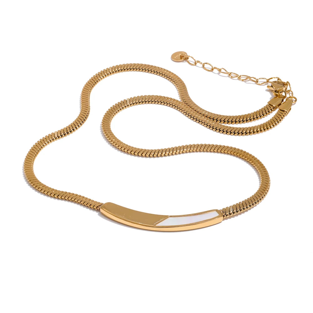 Exquisite chain natural shell collar necklace - product image