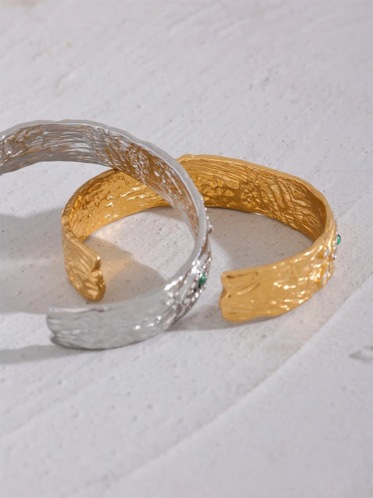 Exquisite eye zircon vintage open cuff bracelet women - product image