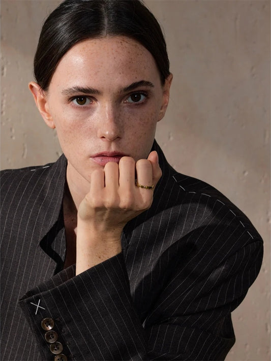 Exquisite zircon heart minimalist unique ring - product image