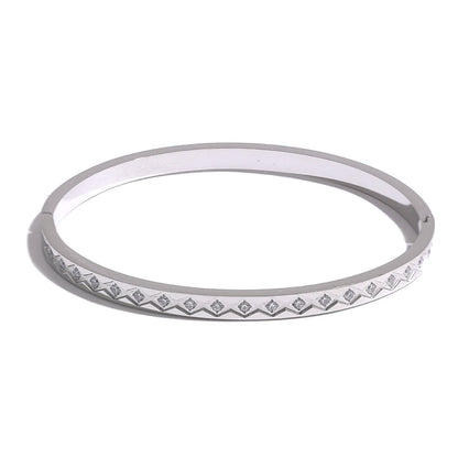 Fashion cast cz contemporary bangle bracelet - product image