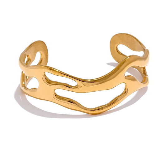 Fashion cast statement open cuff bracelet - product image