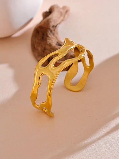 Fashion cast statement open cuff bracelet - product image