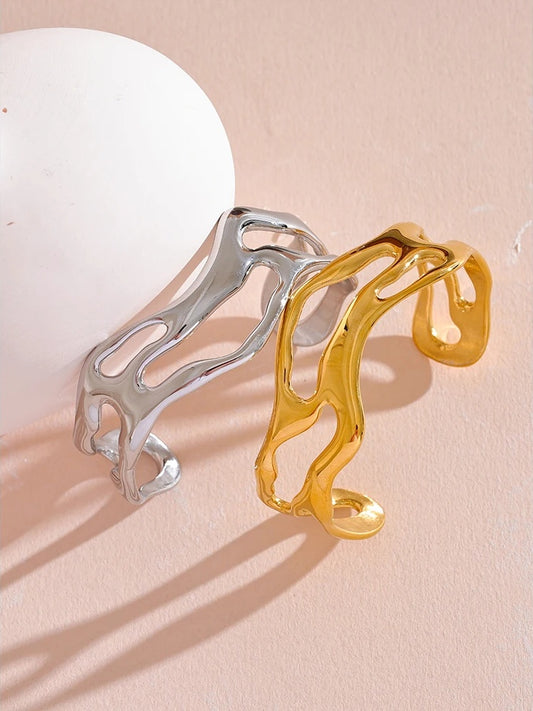 Fashion cast statement open cuff bracelet - product image