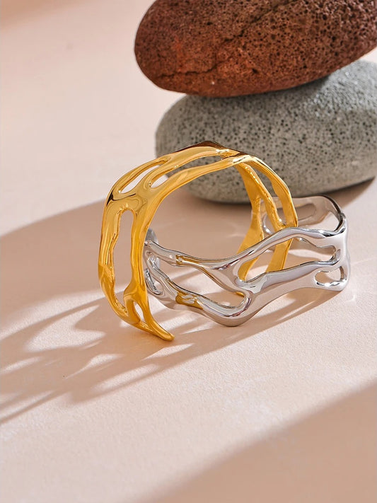 Fashion cast statement open cuff bracelet - product image