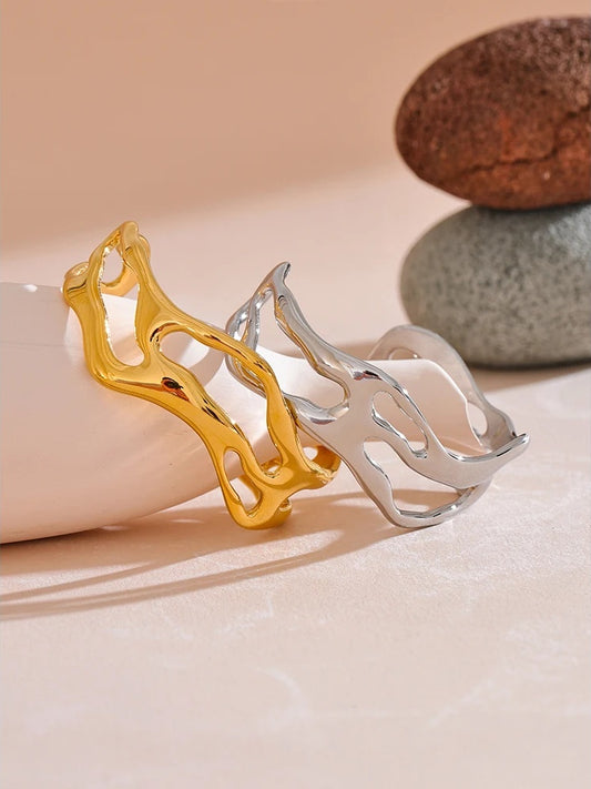 Fashion cast statement open cuff bracelet - product image