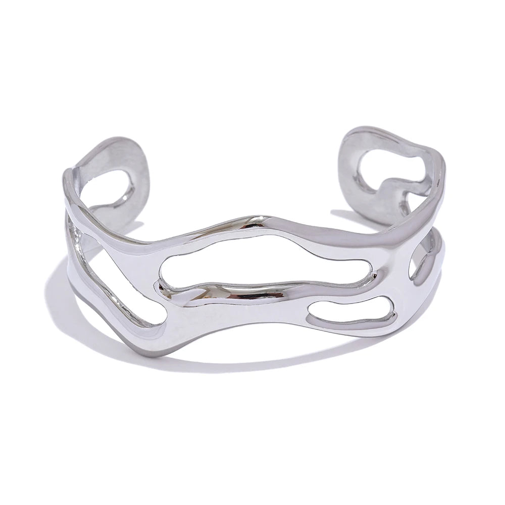 Fashion cast statement open cuff bracelet - product image