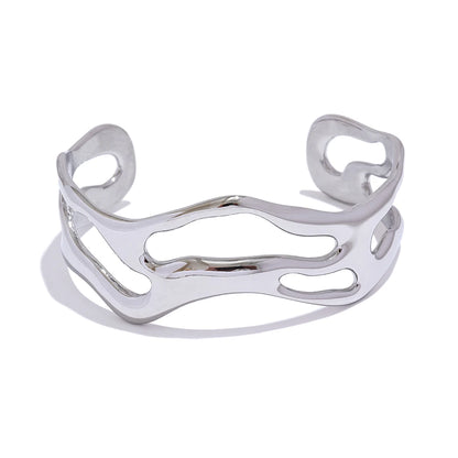 Fashion cast statement open cuff bracelet - product image