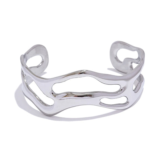 Fashion cast statement open cuff bracelet - product image