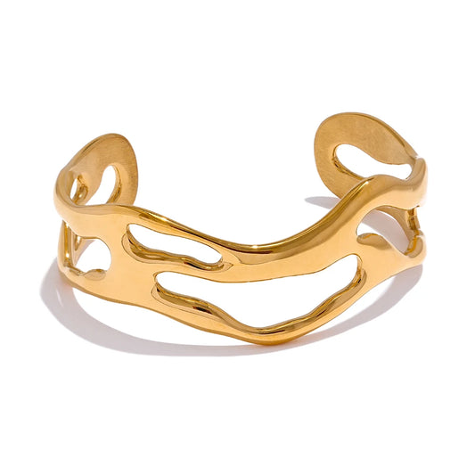 Fashion cast statement open cuff bracelet - product image