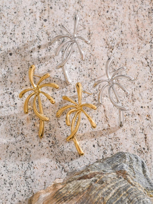Firework coconut tree shape stud earrings - product image