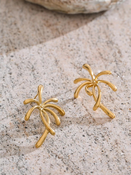 Firework coconut tree shape stud earrings - product image