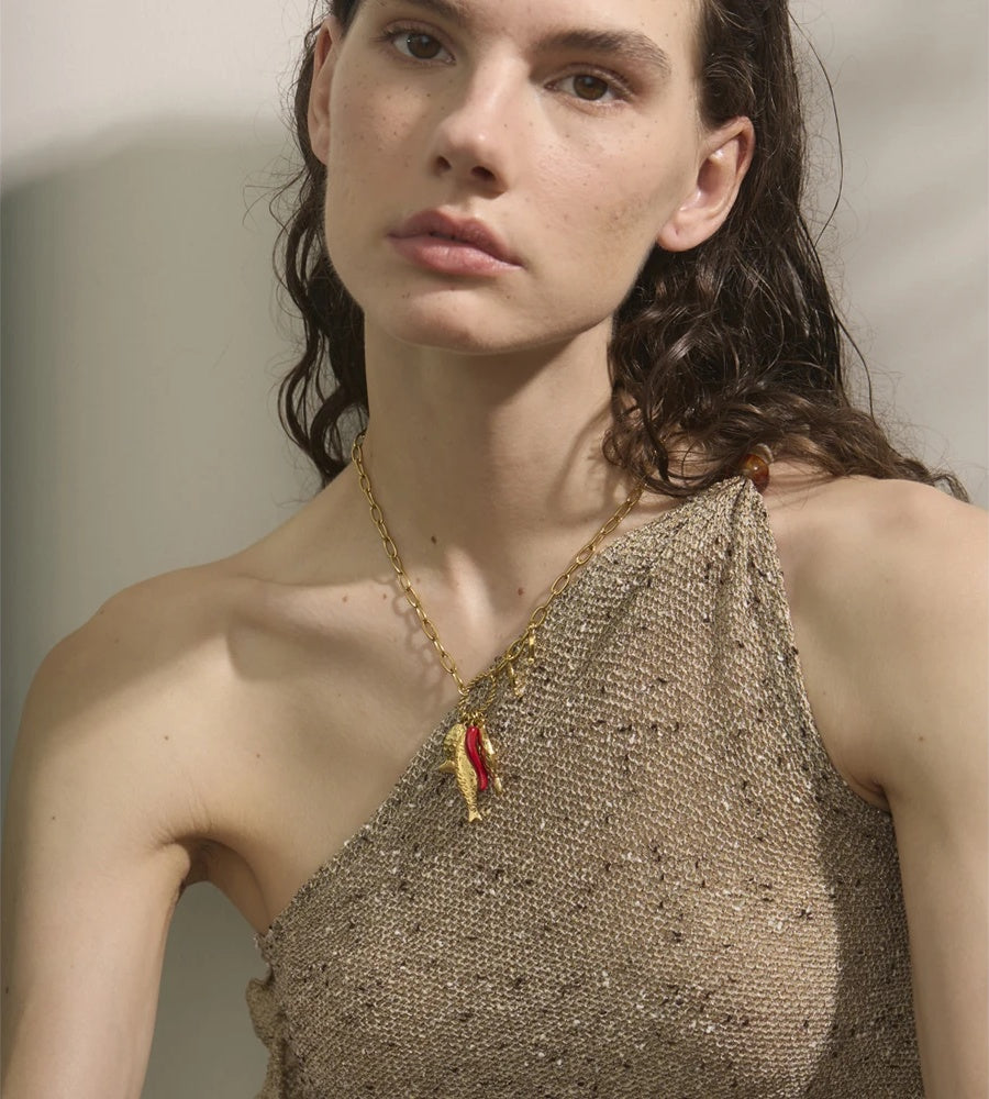 Fish chilli ocean style pendant necklace - product image