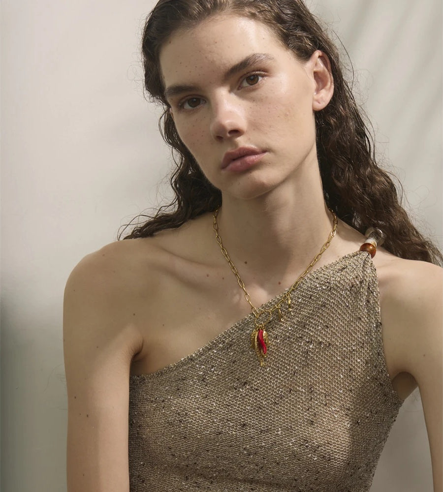 Fish chilli ocean style pendant necklace - product image