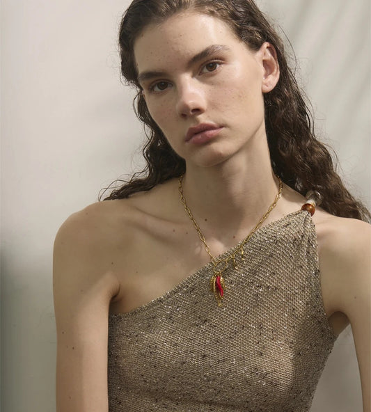 Fish chilli ocean style pendant necklace - product image