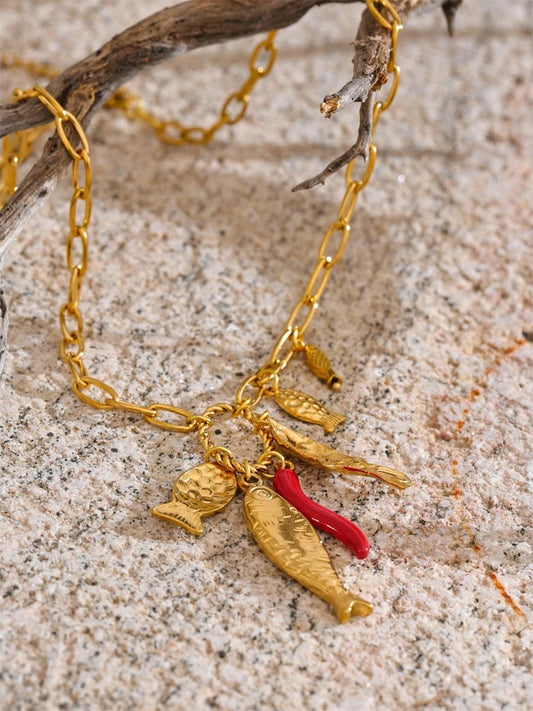 Fish chilli ocean style pendant necklace - product image