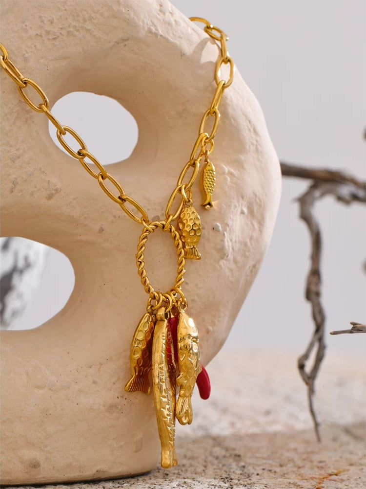 Fish chilli ocean style pendant necklace - product image