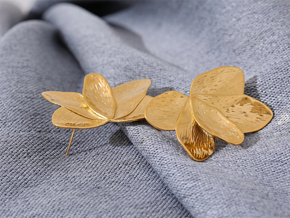Flower big statement stud earrings - product image
