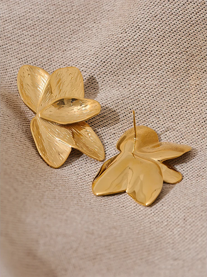 Flower big statement stud earrings - product image