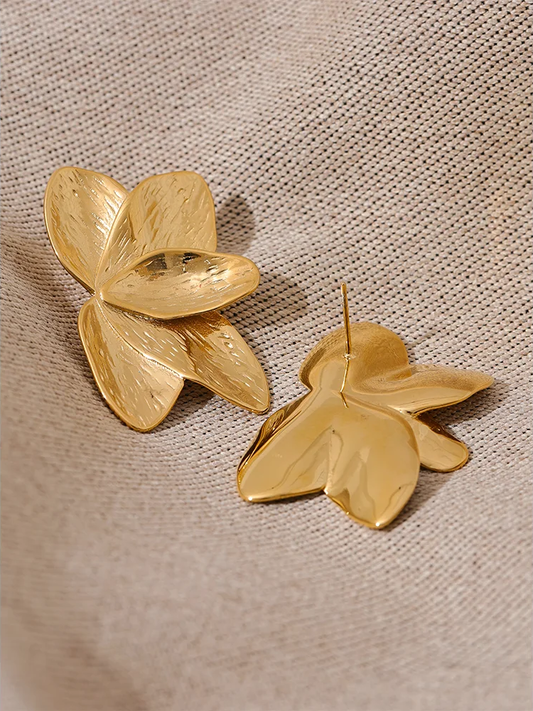 Flower big statement stud earrings - product image