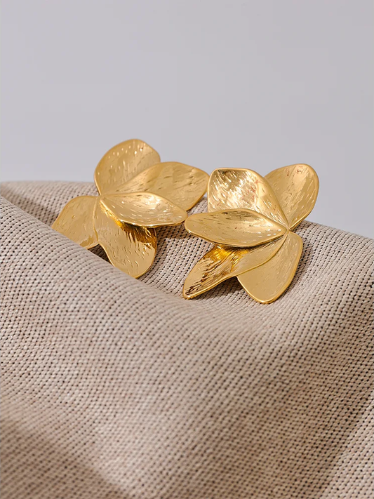 Flower big statement stud earrings - product image