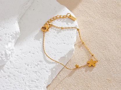 Flower chain chic charm link bracelet - product image