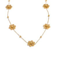 Flower Chain Link Necklace Women