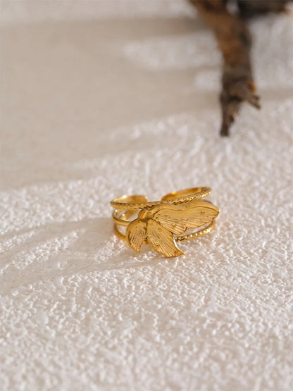 Flower open adjustable daily fashion ring - product image