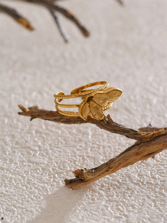 Flower open adjustable daily fashion ring - product image