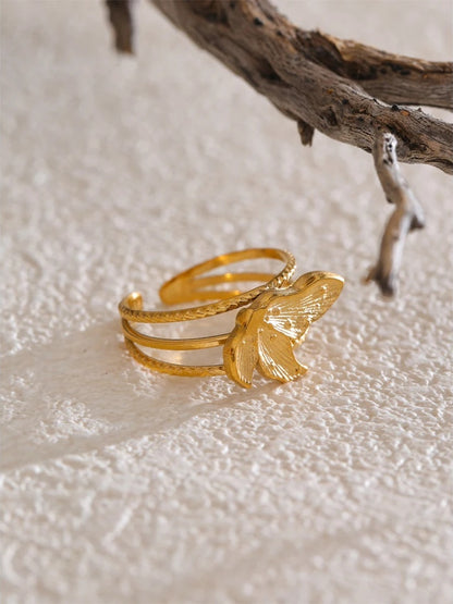 Flower open adjustable daily fashion ring - product image