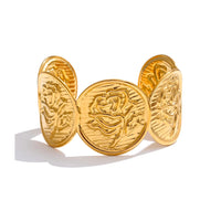 Flower Shape Open Cuff Bracelet Bangle Women Fashion