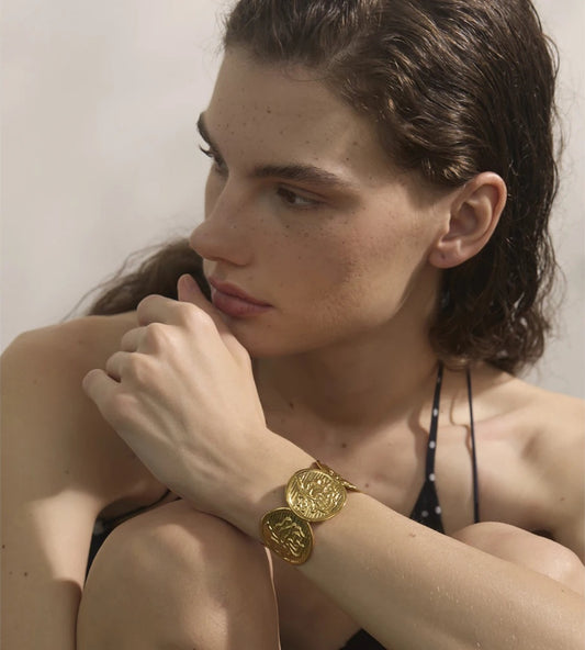 Flower shape open cuff bracelet bangle women fashion - product image