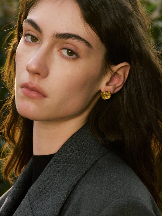 Flower stamen stud earrings and ring set - product image