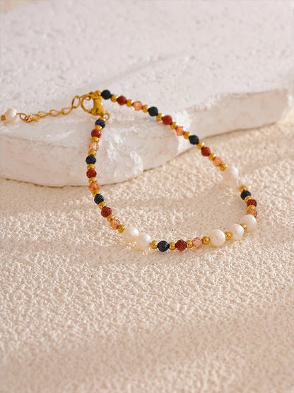 Freshwater pearl bead chain modern bracelet - product image