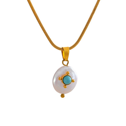 Freshwater pearls charm pendant necklace women - product image
