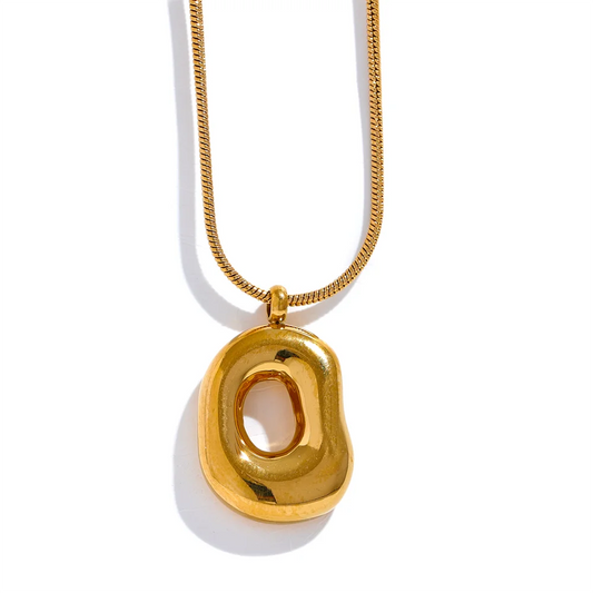 Geometry hollow pendant fashion metal charm necklace - product image