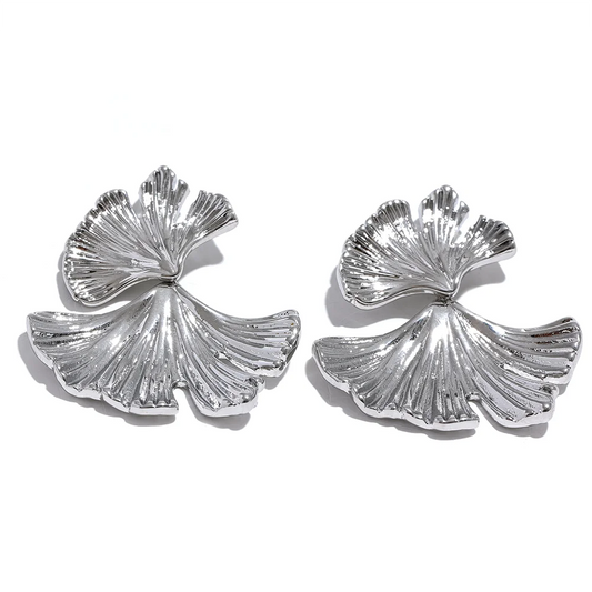 Ginkgo leaf drop earrings trendy women - product image