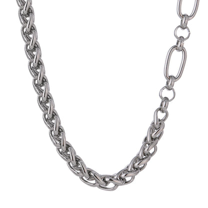 Glossy thick chunky chain collar necklace - product image