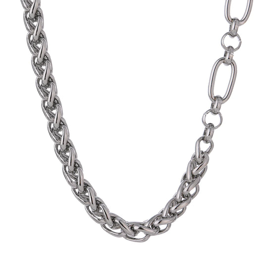 Glossy thick chunky chain collar necklace - product image