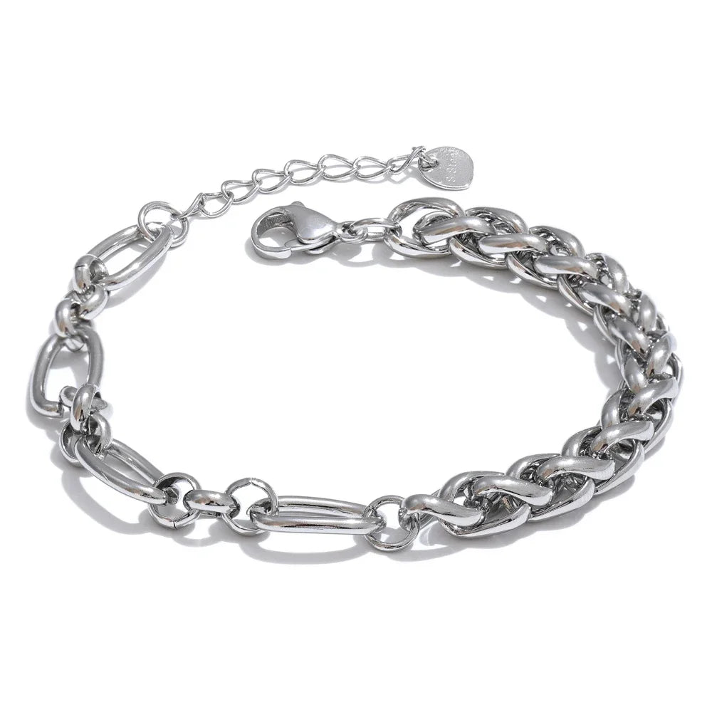 Glossy thick chunky chain collar necklace - product image