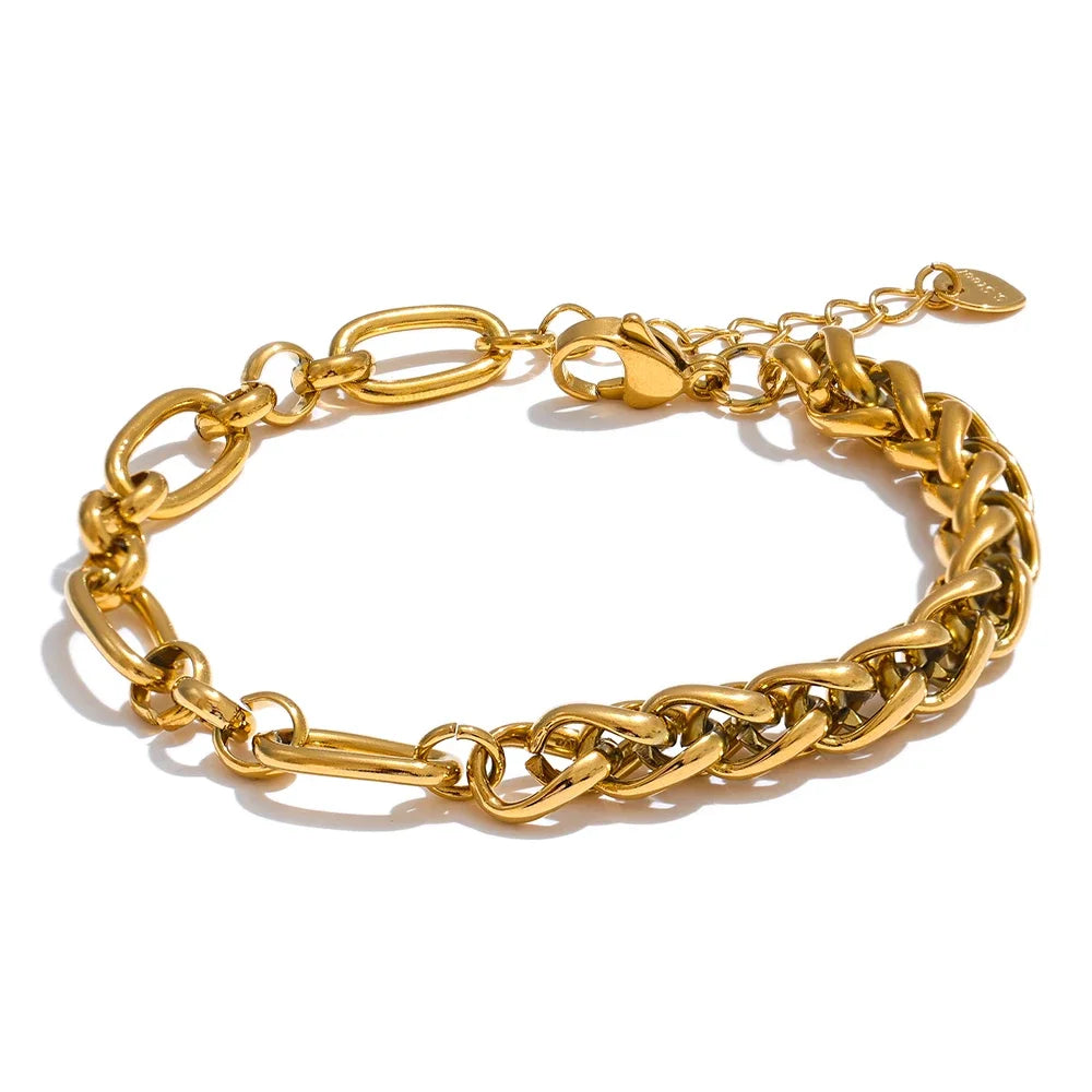 Glossy thick chunky chain collar necklace - product image