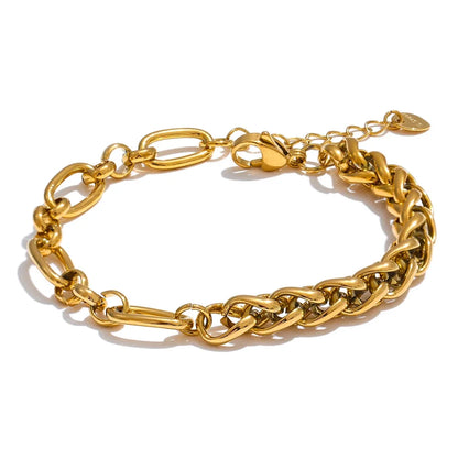 Glossy thick chunky chain collar necklace - product image