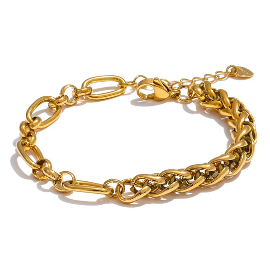 Glossy thick chunky chain collar necklace - product image