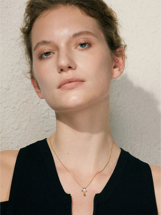 Goldfish lucky small abstract pendant necklace - product image