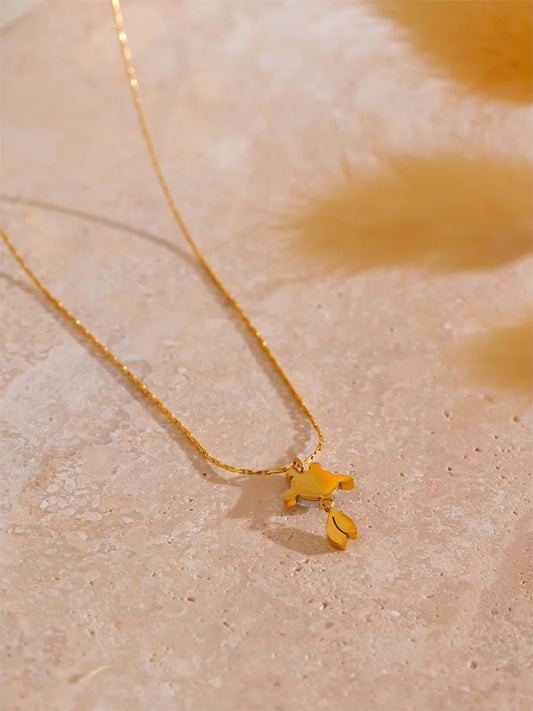 Goldfish lucky small abstract pendant necklace - product image