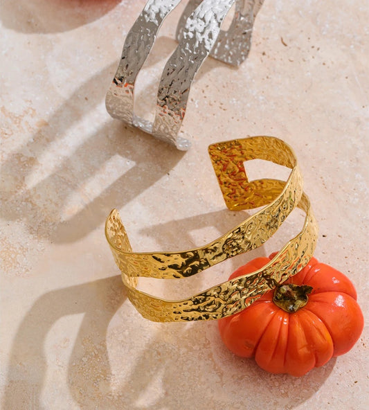 Hammer double-layer cuff statement bracelet - product image