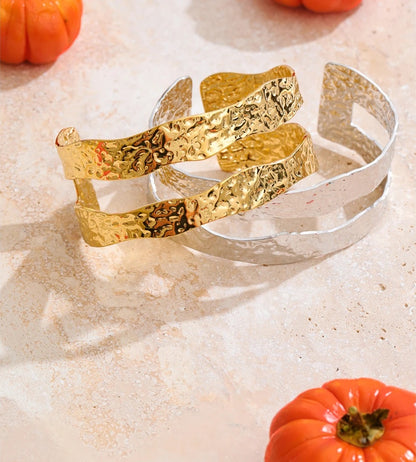 Hammer double-layer cuff statement bracelet - product image