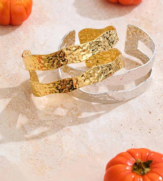 Hammer double-layer cuff statement bracelet - product image