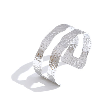 Hammer double-layer cuff statement bracelet - product image