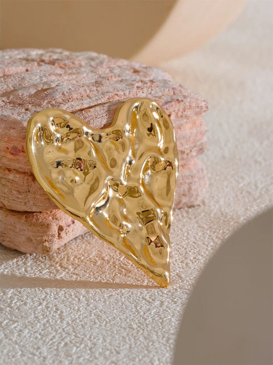 Hammer heart love fashion brooch pin accessory - product image